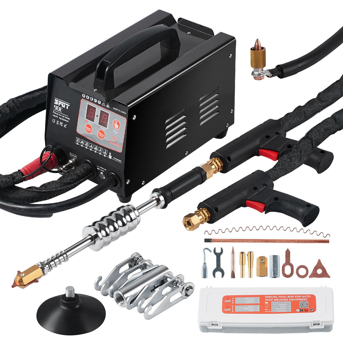 Spot Welder Dent Puller 3KW Stud Welder Dent Repair Kit with 2 Welding Gun