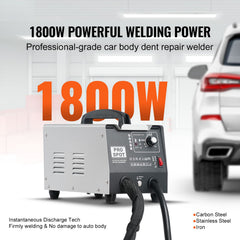 Stud Welder Dent Repair Kit, 1.8KW Spot Welder Dent Puller with Auto/Manual Welding & 7 Versatile Modes, Auto Body Spot Welding Dent Puller Machine for Car, Truck Dent Repair