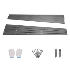 Metal Landscape Edging, 8 Packs 72 in Rust-Resistant Aluminum Alloy Landscape Edging, Bendable Garden Edging Border, Heavy Duty Lawn Edging Fence for Flower Bed Yard Pathway