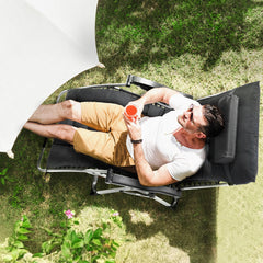 Zero Gravity Chair, 33 inch Zero Gravity Recliner Lounge Chair for Indoor and Outdoor, Adjustable Anti Gravity Chair with Cushion, Headrest, Footrest, and Cupholder, 500 lbs, Black