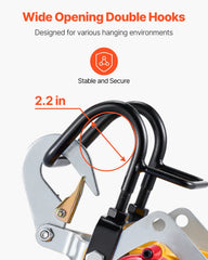 2-in-1 Electric Hoist Winch, 500 KG Capacity, 1800W Portable Power Winch, 30 m Lifting Height, 11 m/min with Wire and Wireless Remote Control, for Garage, Warehouse, Factory Lifting Towing