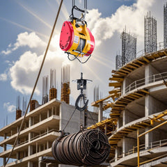 2-in-1 Electric Hoist Winch, 500 KG Capacity, 1800W Portable Power Winch, 30 m Lifting Height, 11 m/min with Wire and Wireless Remote Control, for Garage, Warehouse, Factory Lifting Towing