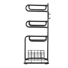 Freestanding Saddle Stand, 30 x 30 x 68.5 in, 3 Tiers Saddle Rack, Heavy Duty Saddle Blanket Holder with Removable & Rotating Tiers, English & Western Saddle Rack for Tack Room Organization