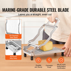 Cheese Cutter with Wire Cheeser Butter Cutting 0.39" & 0.78" Cheese Slicer