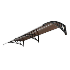 Window Door Awning Canopy 965 x 1987 mm, UPF 50+ Polycarbonate Entry Door Outdoor Window Awning Exterior, Front Door Overhang Awning for Sun Shutter, UV, Rain, Snow Protection, Hollow Sheet