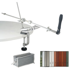 Knife Sharpener Kit, Rotation Flip Fixed Angle Knife Sharpening System with 12 Whetstones 120-10000 Grit, Professional Kitchen Chef Knife Sharpening Kit for All Knives and Scissors