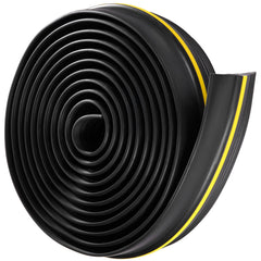 Garage Door Threshold Seal Strip, 20 FT Universal Garage Door Floor Seal Strip with Adhesive, Garage Door Bottom Weatherproof Strip, Upgraded Thick PVC DIY Weather Stripping Replacement, Black