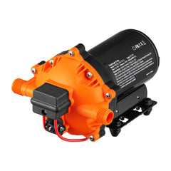 Water Diaphragm Pump, 20.8 LPM Flow, 4.8 bar Rated Pressure (2.8-6.9 bar Adjustable), 12.7 mm MNPT Self Priming Sprayer Pump with Pressure Switch for RV Camper Marine Boat Lawn, FCC Certified