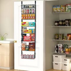 8-Tier Over the Door Pantry Organizer Hanging Storage Rack Adjustable