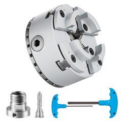 KP96 Lathe Chuck, 4-Jaw 96 mm Diameter, Metal Lathe Chuck Turning Machine Accessories, Self-centering Tool, for Lathe, Precision Machining, Grinding Machines, Milling Machines