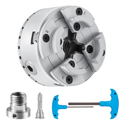 KP96 Lathe Chuck, 4-Jaw 96 mm Diameter, Metal Lathe Chuck Turning Machine Accessories, Self-centering Tool, for Lathe, Precision Machining, Grinding Machines, Milling Machines