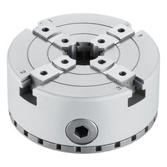 KP965 Lathe Chuck, 4-Jaw 96 mm Diameter, Metal Lathe Chuck Turning Machine Accessories with 5 Sets of Jaws, Self-centering Tool, for Precision Machining, Grinding Machines, Milling Machines
