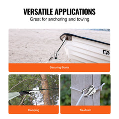 Boat Anchor Hook Stainless Steel Knotless Anchor System with Quick Release