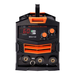 MIG Welder 130Amp Gasless Flux Core Mig Welding Machine with IGBT Inverter