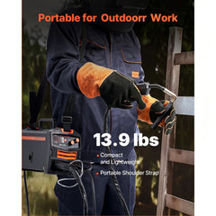 MIG Welder, 130A Synergic Mig Welding Machine, 2-in-1 Gas MIG/Gasless Flux Core MIG Multi-Process Welder Machine, Portable Mig Welder with IGBT Inverter Technology & Digital Display Screen