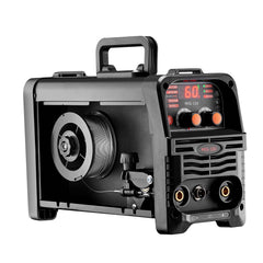 MIG Welder, 130Amp Synergic Mig Welding Machine, 3-in-1 Flux Core MIG/Stick/Lift TIG Multi-Process Welder Machine, Portable Mig Welder with IGBT Inverter Technology & Digital Display Screen