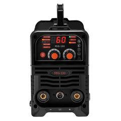 MIG Welder, 130Amp Synergic Mig Welding Machine, 3-in-1 Flux Core MIG/Stick/Lift TIG Multi-Process Welder Machine, Portable Mig Welder with IGBT Inverter Technology & Digital Display Screen