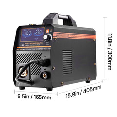 MIG Welder, 160A Synergic Mig Welding Machine, 4-in-1 Gas MIG/Flux Core MIG/Stick/Lift TIG Multi-Process Welder Machine with IGBT Inverter Technology and LCD Screen Display