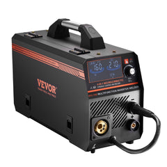 MIG Welder, 160A Synergic Mig Welding Machine, 4-in-1 Gas MIG/Flux Core MIG/Stick/Lift TIG Multi-Process Welder Machine with IGBT Inverter Technology and LCD Screen Display