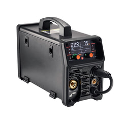 Pro MIG Welder, 200Amp Pluse Mig Welding Machine, 5-in-1 Synergic Welder Machine MIG Pluse/Gas MIG/Flux Core MIG/Stick/Lift TIG with IGBT Inverter Technology and LCD Screen Display