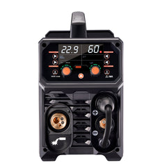 Pro MIG Welder, 250Amp Pluse Mig Welding Machine, 5-in-1 Synergic Welder Machine MIG Pluse/Gas MIG/Flux Core MIG/Stick/Lift TIG with IGBT Inverter Technology and LCD Screen Display