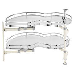 Swing Left Blind Corner Cabinet, Pull Out Organizer for 36 inch Width Blind Cabinet, 2 Tier Height Adjustable Swing Tray, Soft Close Kitchen Cloud Blind Organizer, Left Open