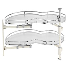 Swing Left Blind Corner Cabinet, Pull Out Organizer for 36 inch Width Blind Cabinet, 2 Tier Height Adjustable Swing Tray, Soft Close Kitchen Cloud Blind Organizer, Left Open