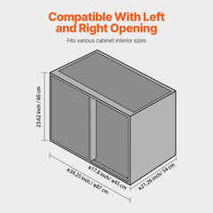 18"W Opening Blind Corner Pull Out Organizer, 2 Tier 4 Shelf Kitchen Cabinet Organizer, Magic Chrome Carbon Steel Storage Basket, Slide Out Storage Organizer, Left & Right Open Compatible