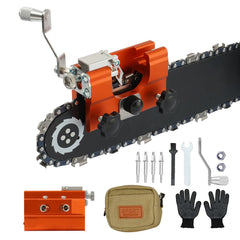 Chainsaw Sharpener Hand Crank Chainsaw Chain Sharpener for 4-22" Chain Saw