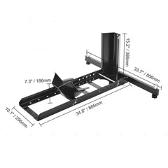 Motorcycle Wheel Chock Upright, 816.5 kg Capacity, Heavy-duty Steel Motorcycle Front Wheel Stand with 6 Adjustable Holes, For 381-558.8 mm Off-Road Motorcycles, Standard Motorcycles