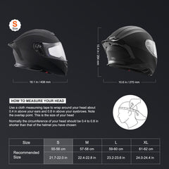 Full Face Motorcycle Helmet Motocross Helmet with Bluetooth Slot