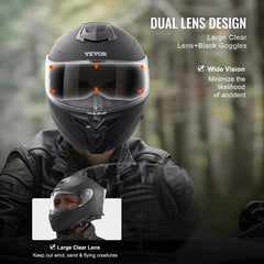 Full Face Motorcycle Helmet Motocross Helmet with Bluetooth Slot