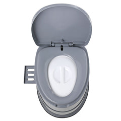 Portable Toilet for Camping, Porta Potty with 5L Detachable Inner Bucket & Removable Paper Holder, Commode with Dual Lids, Travel Toilet for Adults Kids Outdoor Camping Car Long Road Trips