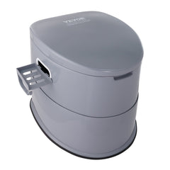 Portable Toilet for Camping, Porta Potty with 5L Detachable Inner Bucket & Removable Paper Holder, Commode with Dual Lids, Travel Toilet for Adults Kids Outdoor Camping Car Long Road Trips