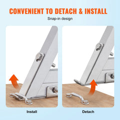 Dock Ladder, Removable 3 Steps, 159 kg Load Capacity, Aluminum Alloy Pontoon Boat Ladder with 101.6 mm Wide Step & Nonslip Rubber Mat, Easy to Install for Ship/Lake/Pool/Marine Boarding