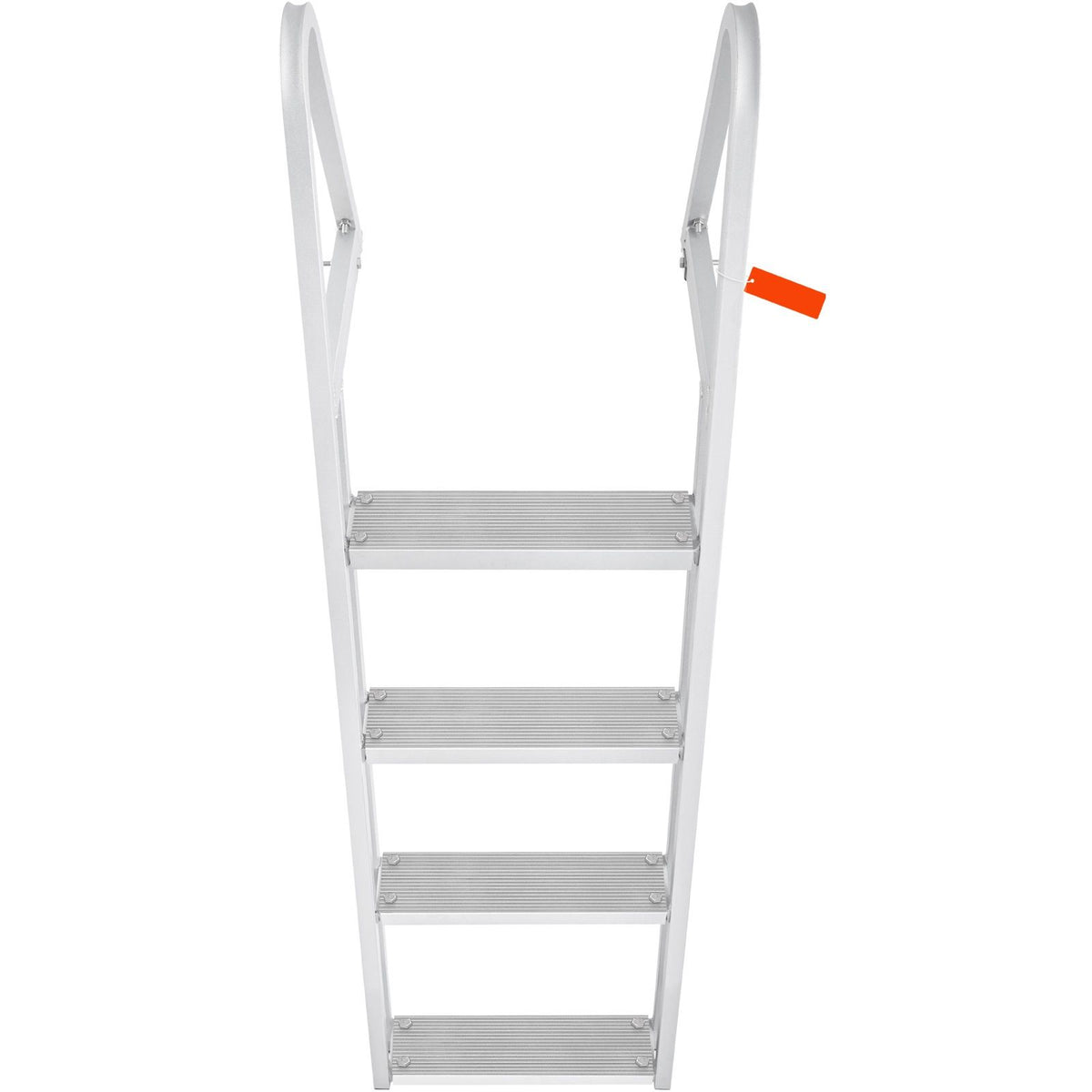 Dock Ladder, Removable 4 Steps, 350 lbs Load Capacity, Aluminum Alloy Pontoon Boat Ladder with 4'' Wide Step & Nonslip Mat, Easy to Install for Ship/Lake/Pool/Marine Boarding