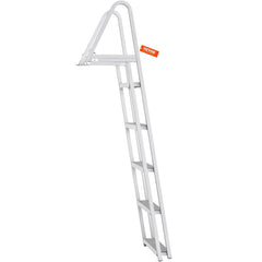 Removable Dock Ladder 5 Steps, 159 kg Load Capacity, Pontoon Boat Ladder with 4'' Wide Step & Nonslip Design for Ship/Lake/Pool/Marine Boarding
