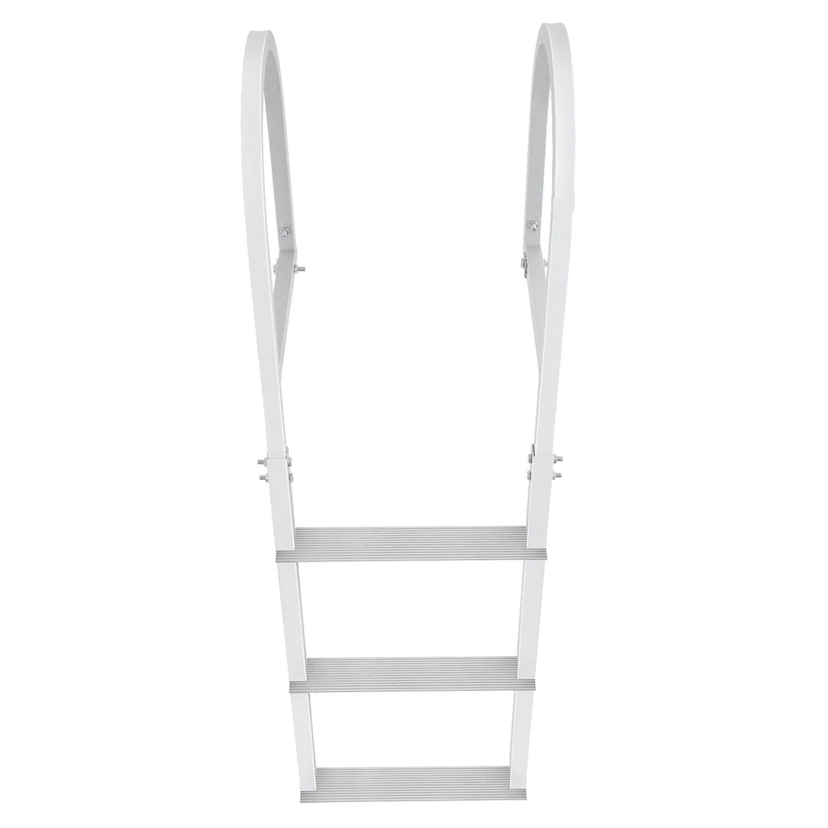 Dock Ladder, Removable 3 Steps, 227 kg Load Capacity, Aluminum Alloy Pontoon Boat Ladder with 7.9 cm Wide Step & Nonslip Rubber Mat, Easy to Install for Ship/Lake/Pool/Marine Boarding