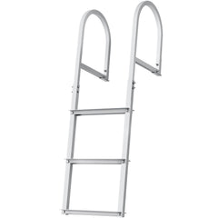 Dock Ladder, Removable 3 Steps, 227 kg Load Capacity, Aluminum Alloy Pontoon Boat Ladder with 7.9 cm Wide Step & Nonslip Rubber Mat, Easy to Install for Ship/Lake/Pool/Marine Boarding