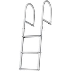 Dock Ladder, Removable 3 Steps, 227 kg Load Capacity, Aluminum Alloy Pontoon Boat Ladder with 7.9 cm Wide Step & Nonslip Rubber Mat, Easy to Install for Ship/Lake/Pool/Marine Boarding