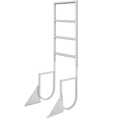 Dock Ladder, Flip-Up 4 Steps, 159 kg Load Capacity, Aluminum Alloy Pontoon Boat Ladder with 50.8 mm Wide Step & Nonslip Rubber Mat, Easy to Install for Ship/Lake/Pool/Marine Boarding