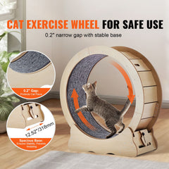 Cat Exercise Wheel Large Cat Treadmill Wheel for Indoor Cats 29.5 inch