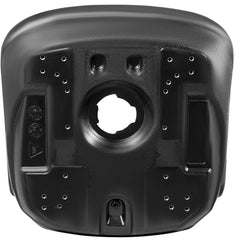 Universal Lawn Tractor Seat Replacement, Compact High Back Mower Seat, Black Vinyl Forklift Seat, Central Drain Hole Skid Steer Seat with Mounting Bolt Patterns of 8" x 11.5" & 11.25" x 11.5"