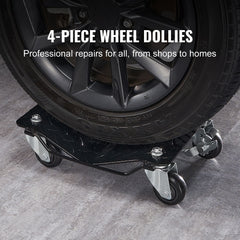 Car Dolly Wheel Tire Dolly 4 PCS Heavy Duty Skate Auto Repair Dolly 6000LB