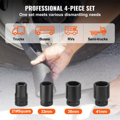 Torque Multiplier, Heavy Duty Torque Multiplier Wrench Set, 1 Inch Drive Lug Nut Wrench Torque Multiplier, 1:58 4800N.m Lug Nut Remover, with 4 Sockets and Storage Case for Truck Trailer RV