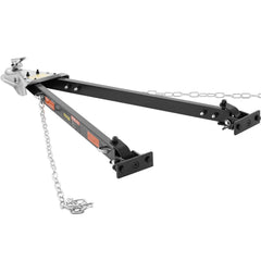 Tow Bar, 2495 kg Towing Capacity with Chains, Powder-Coating Alloy Steel Bumper-Mounted Universal Towing Bar, Coupler Fits 5cm Ball Hitch, 100 cm Opening Width, for RV Car Trailer Truck