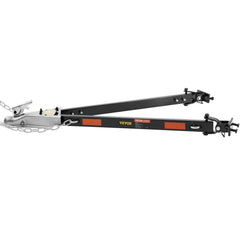 Tow Bar, 2495 kg Towing Capacity with Chains, Powder-Coating Alloy Steel Bumper-Mounted Universal Towing Bar, Coupler Fits 5cm Ball Hitch, 100 cm Opening Width, for RV Car Trailer Truck