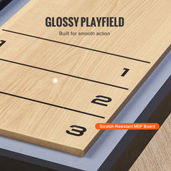 114cm Shuffleboard and Curling 2 in 1 Board Game Portable Tabletop Set
