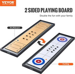 114cm Shuffleboard and Curling 2 in 1 Board Game Portable Tabletop Set