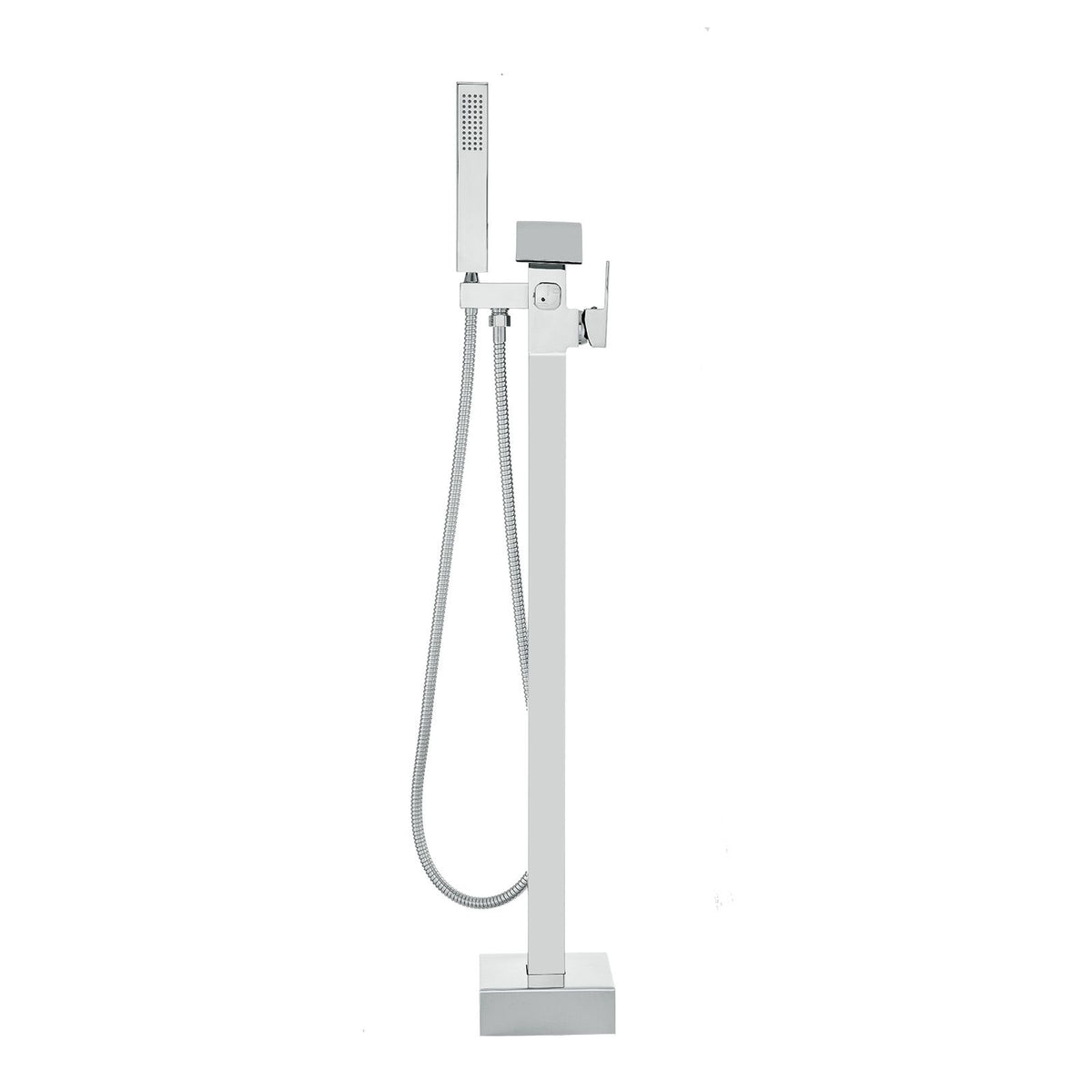 Freestanding Bathtub Faucet, Floor Mount, Freestanding Tub Filler, Shower Mixer Taps, Two Water Modes, 360° Swivel Spout, for Bathing & Showering Pet Bathing Cleaning Drains Toilet Flushing